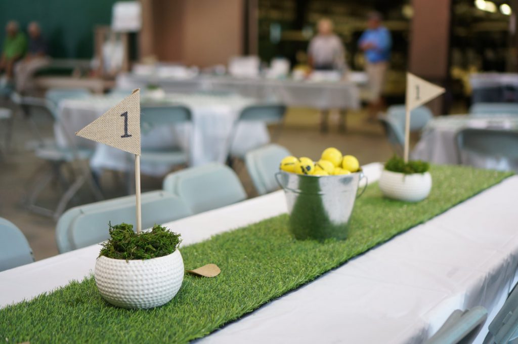 Golf table decor